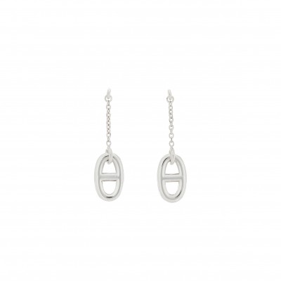 HERMÈS STERLING SILVER FARANDOLE DROP EARRINGS 